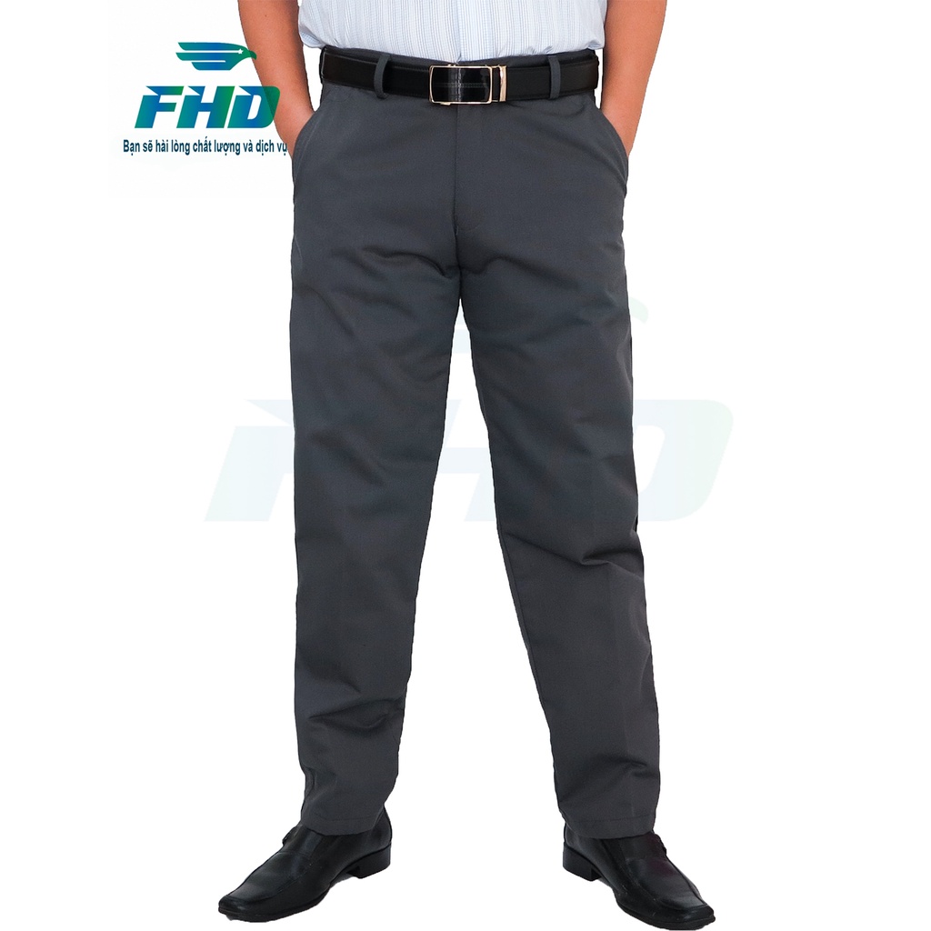 Quần dài kaki trung niên nam chất vải dày dặn đường may tỉ mỉ kỹ lưỡng không bai màu FHDQ001