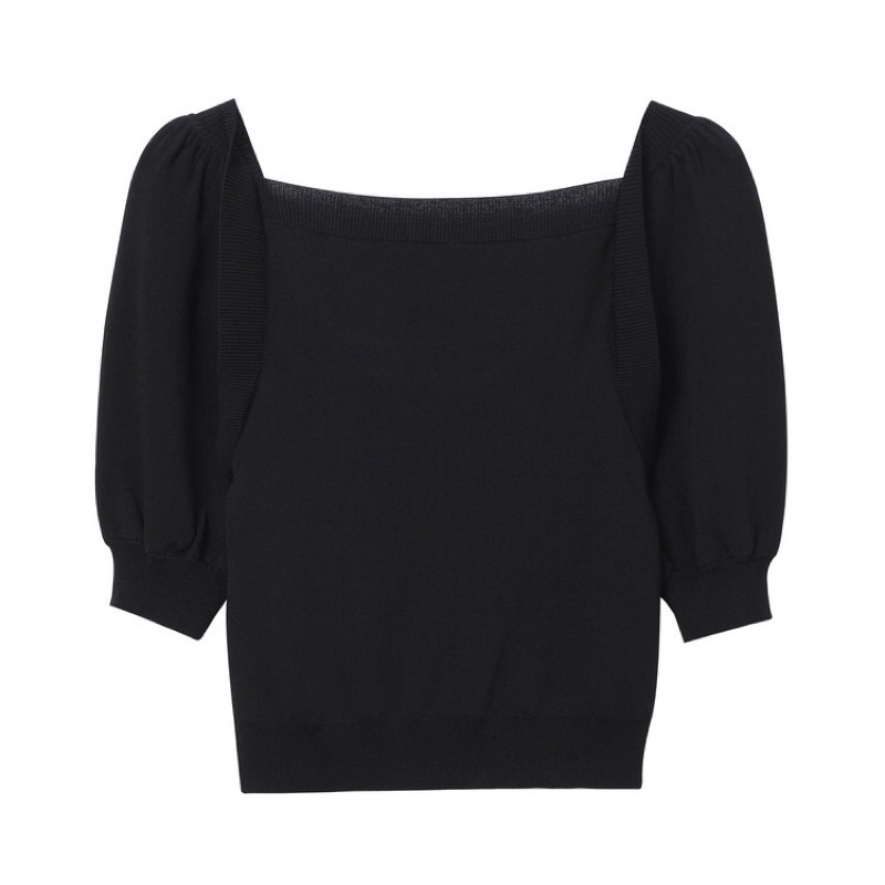 Áo len đen phối nơ trắng Peacebird