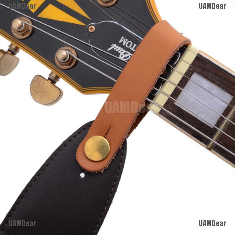 Dây da với nút kẹp bảo vệ an toàn cho đàn guitar acoustic/điện/bass
