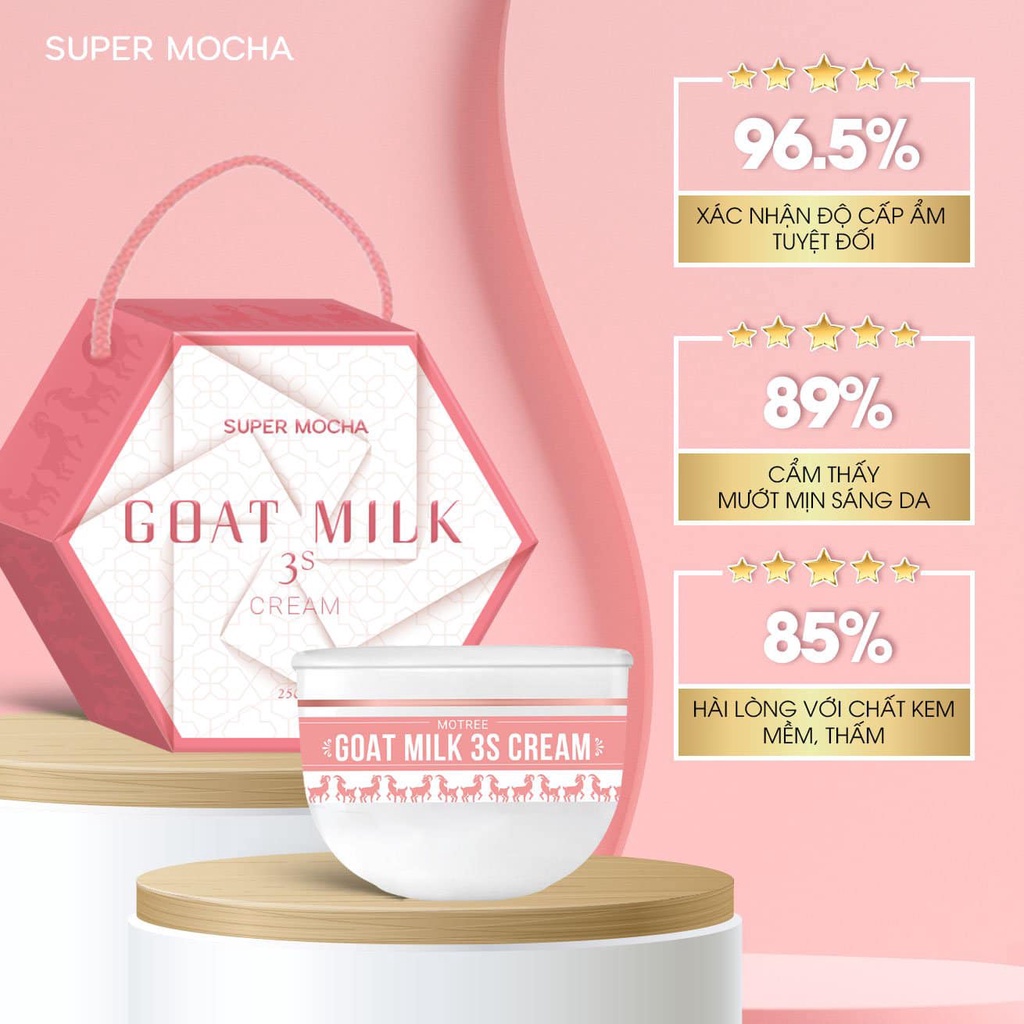 Kem body bơ sữa và kem body sữa dê SUPER MOCHA, combo kem dưỡng trắng da, dưỡng ẩm làm mịn da