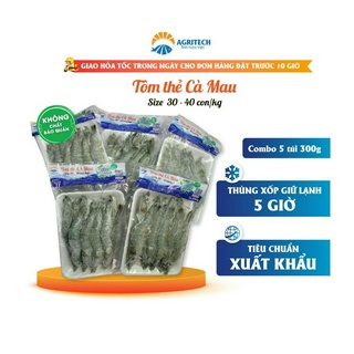 1.5kg tôm thẻ cà mau agritech size 30-40 con/kg