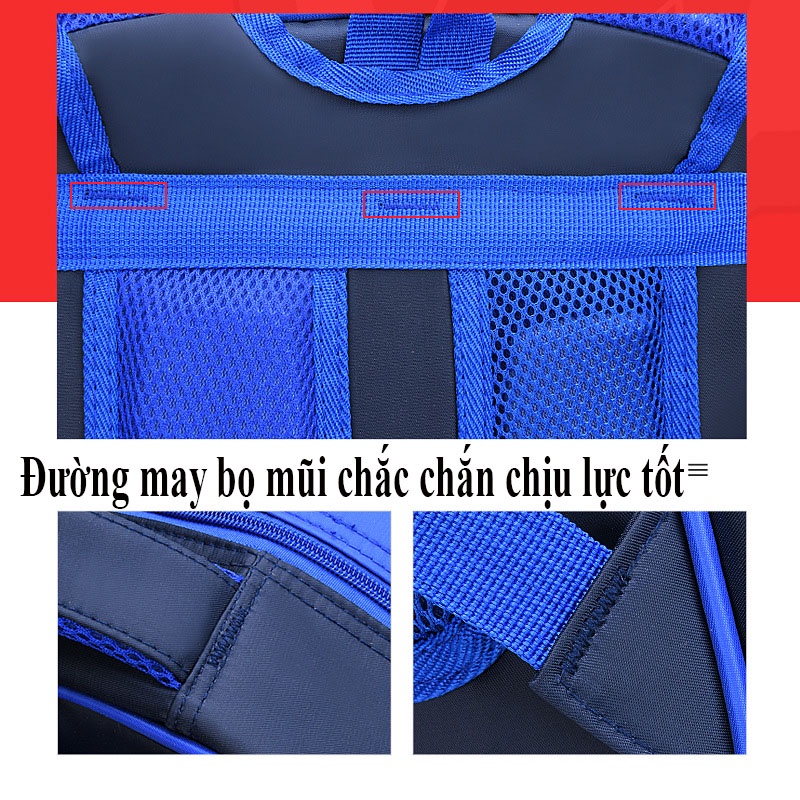 Balo học sinh tiểu học CAPITAL chống gù lưng cho bé trai siêu nhẹ, thoáng khí cho bé trai cấp 1, cấp 2