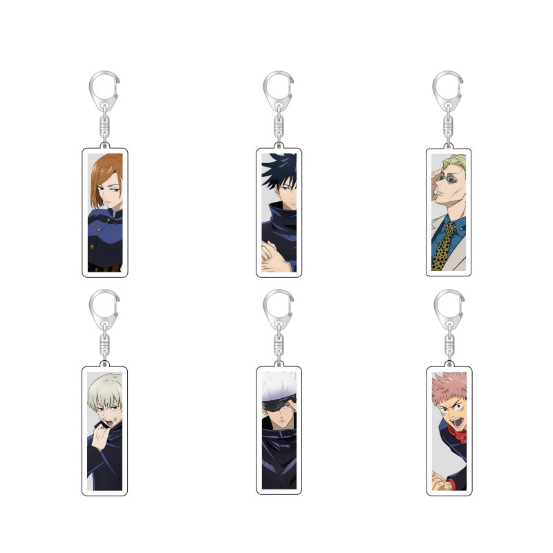 Móc Chìa Khóa Bằng acrylic Hình jujutsu kaisen yuji megumi satoru nobara Dễ Thương