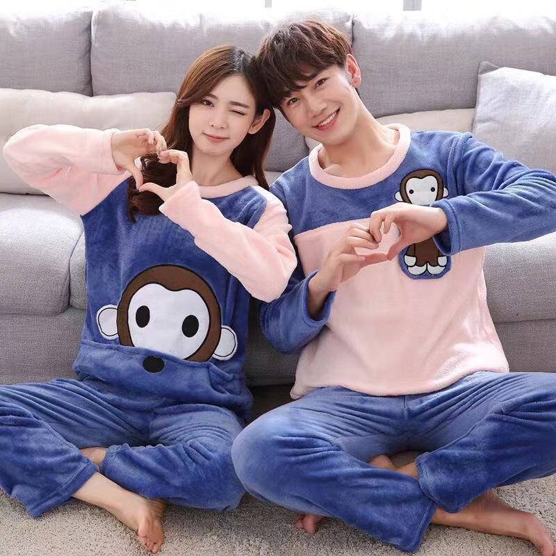 áo nữ đồ bộ pyjama Đầm Ngủ Pijama Quyến Rũ Cho Cặp Đôi Đồ ngủ đôi đồ mặc nhà thu đông lụa cặp đôi cao cấp nam