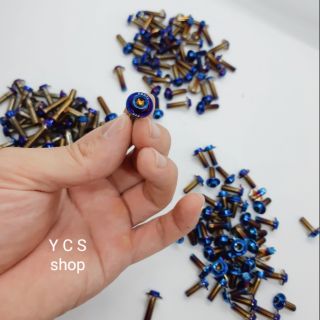 Ốc titan màu thái 6li 1,5F /6li 2F/6li 2,5F đầu nhỏ