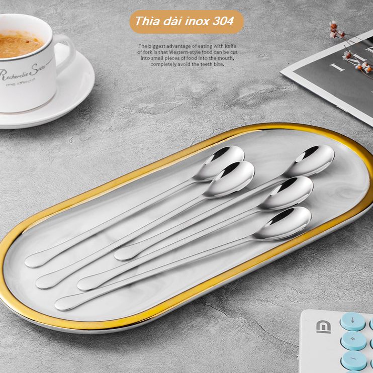 Muỗng  Thìa Cà Phê Cán Dài Inox 304