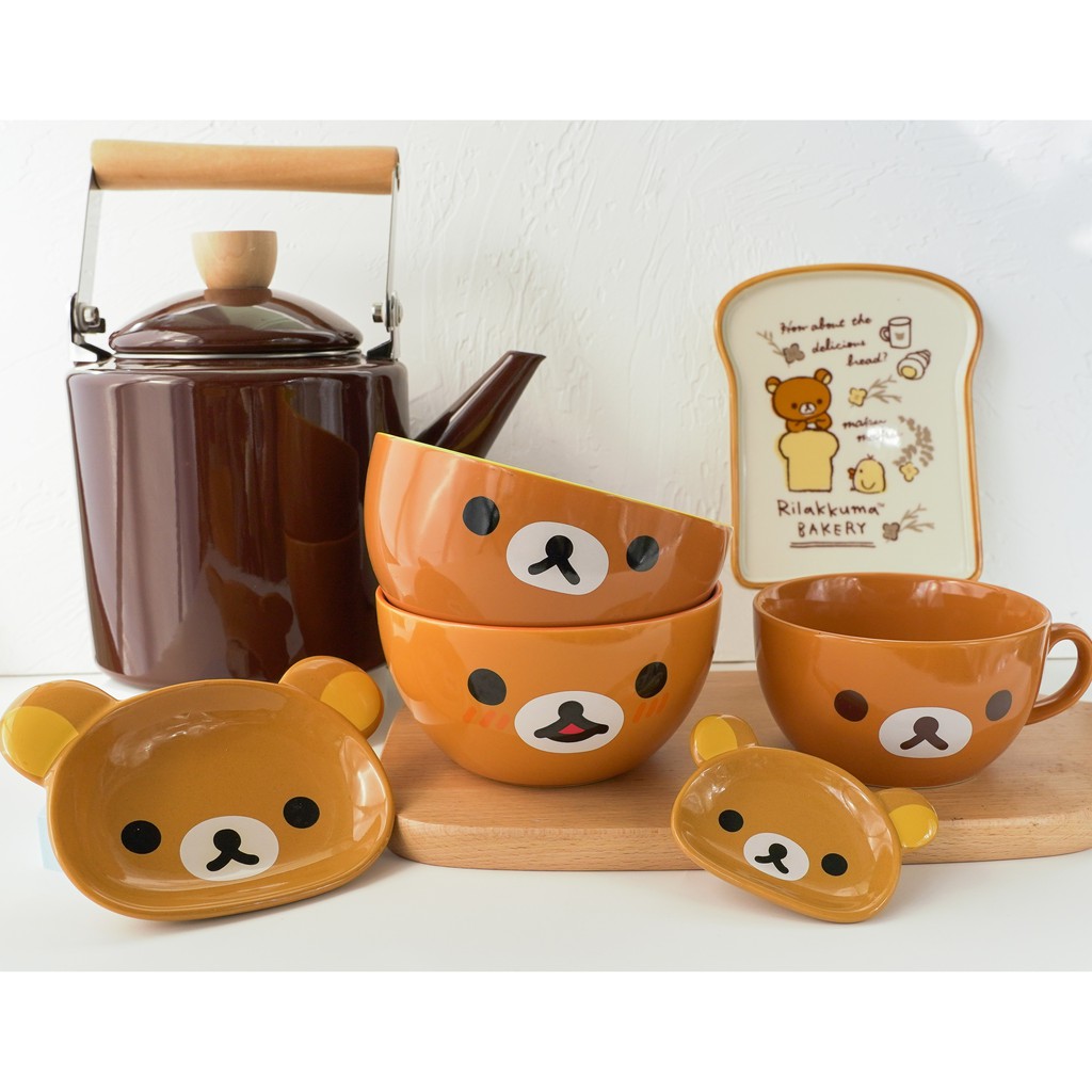 Bộ Bát Cốc Rilakkuma Nâu Dễ Thương (Bán Lẻ)