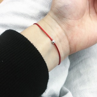 Vòng Tay Chỉ Đỏ May Mắn Xanh Bạc Freesize Vòng Đôi Nam Nữ Tình Bạn