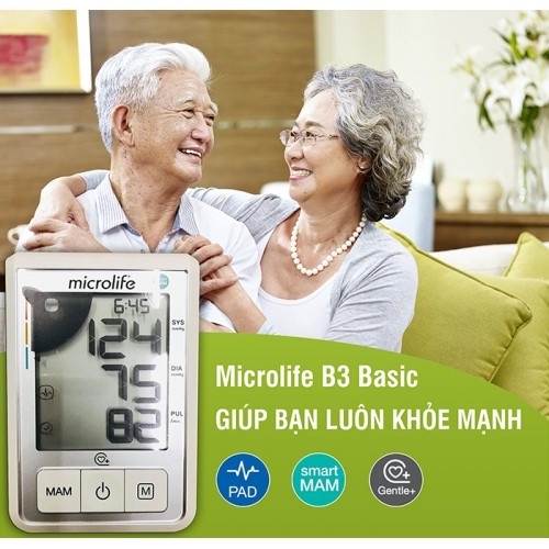 Máy đo huyết áp MICROLIFE B3 Basic công nghệ MAM thông minh đo 2 lần - BH 5 năm