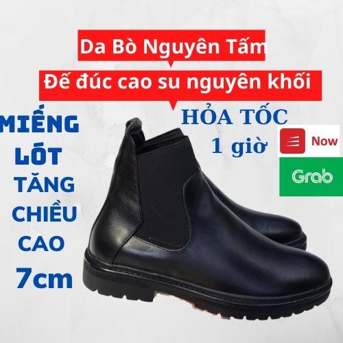 giày boot nam chelsea boots da nguyên tấm cao cấp