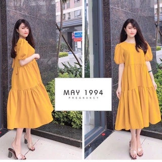Đầm bầu tầng siêu xinh mặc bầu và sau sinh