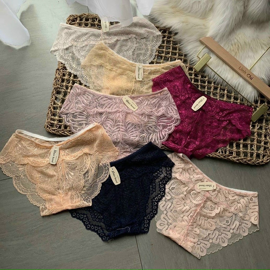 Quần Lót Nữ Ren Sexy thiết kế họa tiết ren xuyên thấu siêu gợi cảm quyến rũ mã QL02 | BigBuy360 - bigbuy360.vn