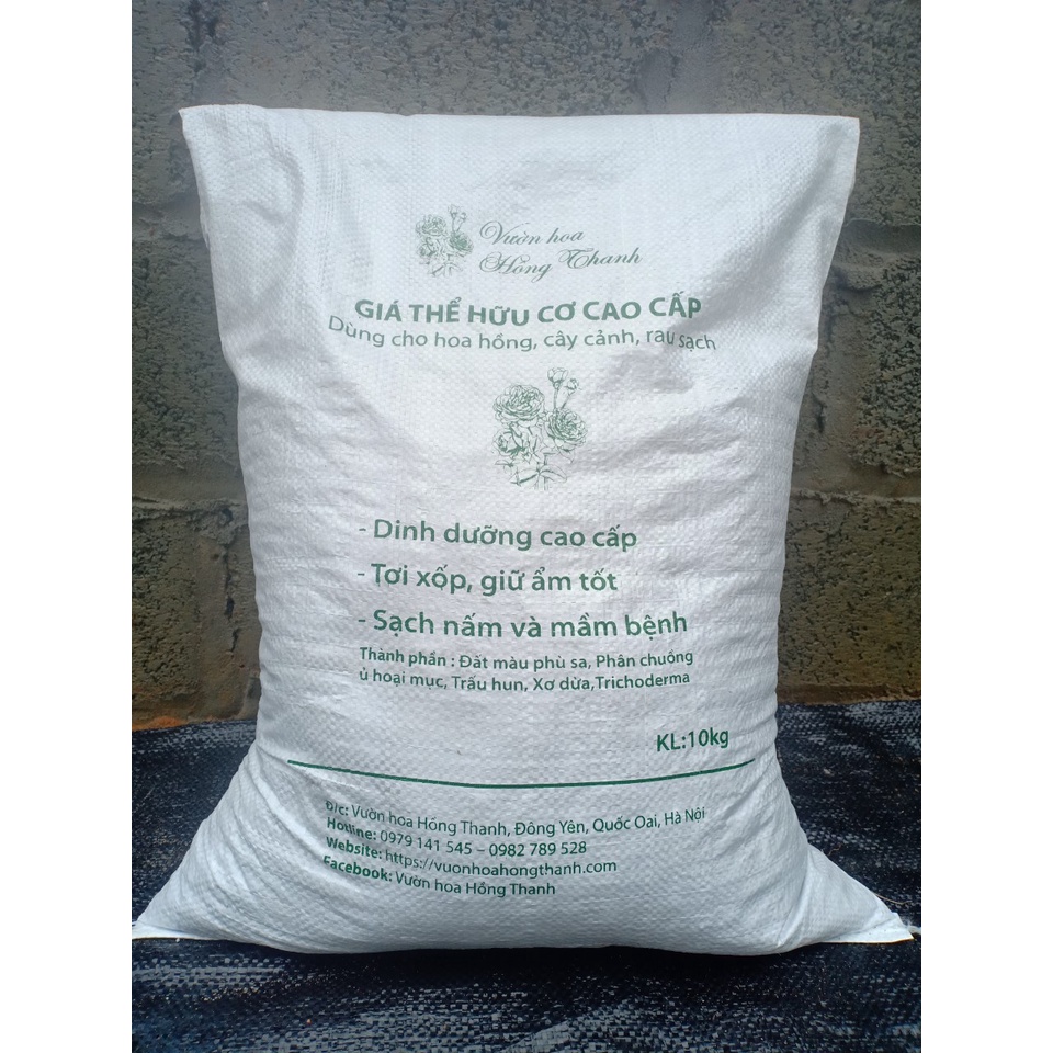 Đất hữu cơ trồng rau, hoa, cây cảnh (Bao 10kg)