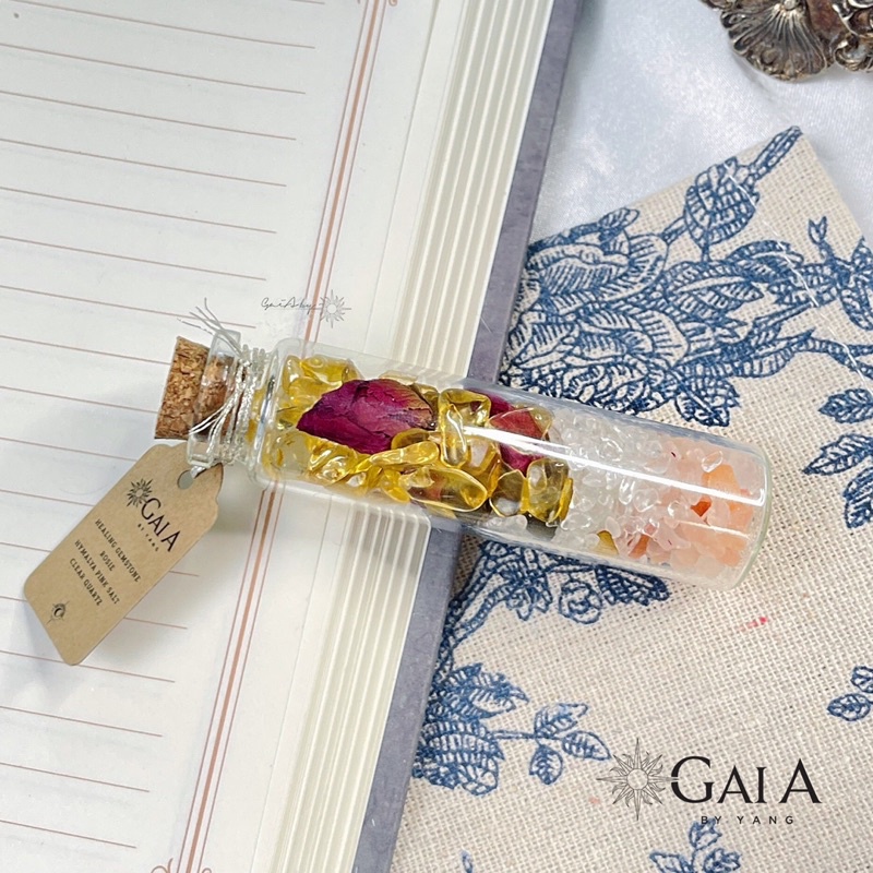 Lọ Sạc Năng Lượng Đá Thạch Anh Vàng Mini - Gaia By Yang