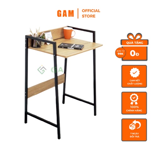 Bàn học, bàn ăn mini cho bé, bàn trà gỗ khung sắt tiện lợi- GM16