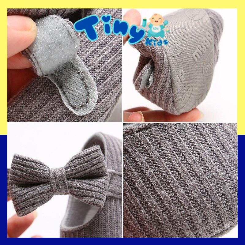 Giày Tập Đi Cho Bé Gái Có Đế Chống Trượt Đính Nơ Xinh Xắn Hàng Đẹp Loại 1 - Tiny Kids