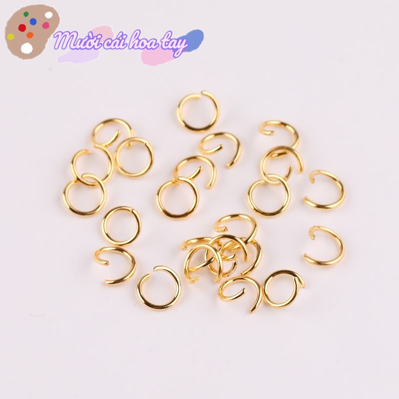 Khoen Tròn Inox 3-5mm Dùng Xỏ Làm Dây Chuyền Bông Tai Móc Khóa Nguyên Liệu Làm Phụ Kiện Trang Sức Thời Trang