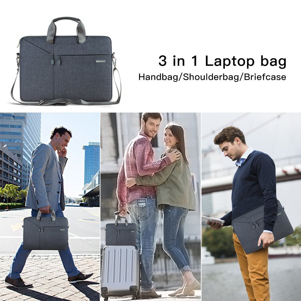 Túi đeo Wiwu (full size) cho Macbook - Laptop kiểu dáng công sở ( Màu bạc)
