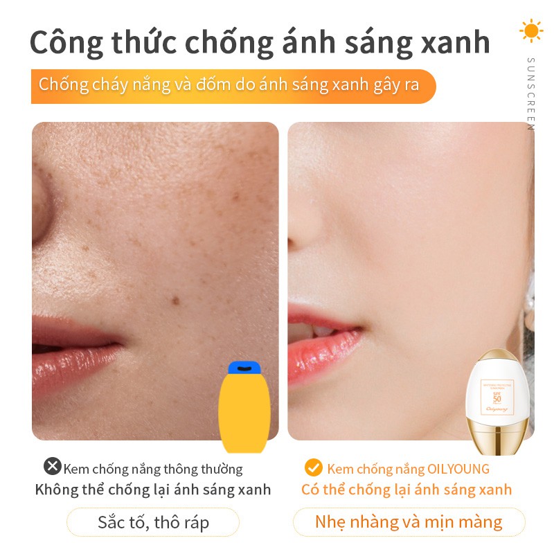 Oilyoung Kem Chống Nắng Làm Trắng Da Chống Thấm Nước Spf50 + Pa + + + 40g