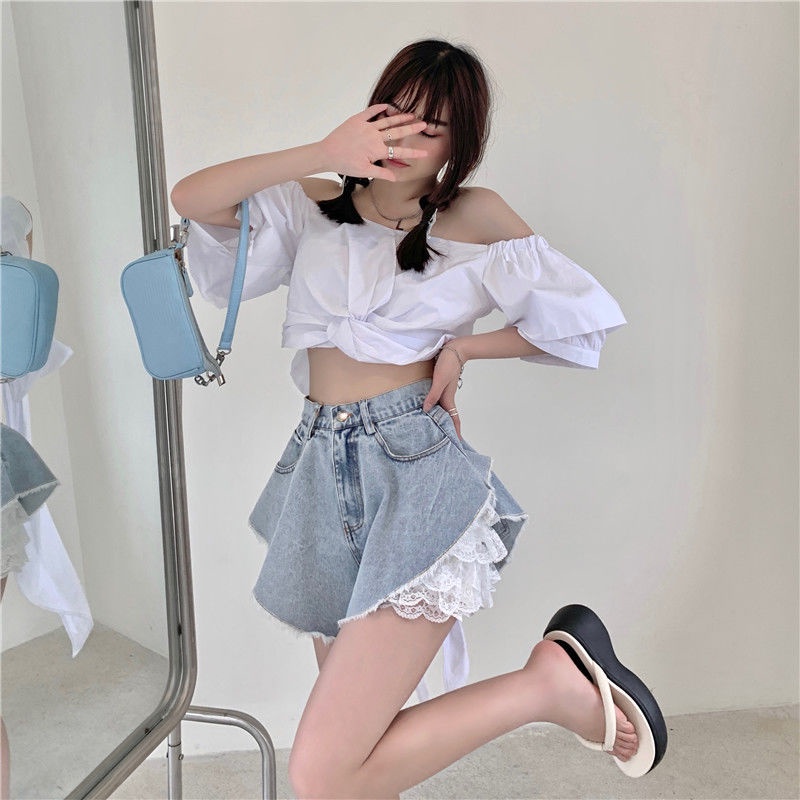 [LININ] Quần Short Denim Dáng Chữ a Rộng Phong Cách Mới Mùa Hè Cho Nữ