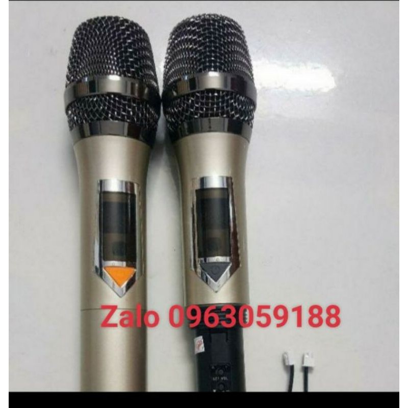 Micro Không Dây Cho Loa Kéo 2 Tay Micro Kèm Bo Mạch Mic - Hàng Tay Nhôm Cao Cấp