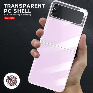 Ốp điện thoại PC cứng trong suốt chống rơi cho Samsung Galaxy Z Flip3 5G Zlip3 Z Flip 3
