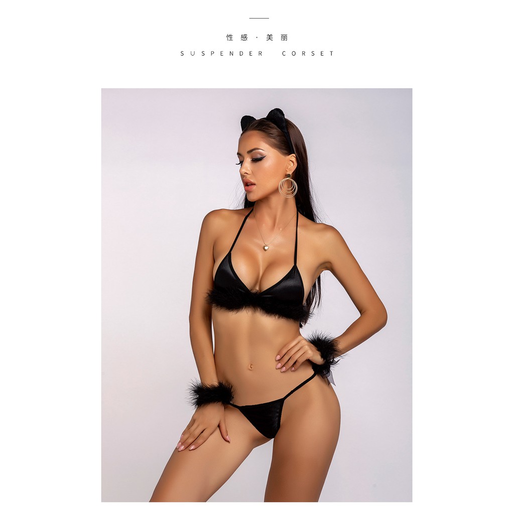 Bộ cosplay mèo đen sexy gợi cảm phong cách váy ngủ quyến Rũ G63 | BigBuy360 - bigbuy360.vn