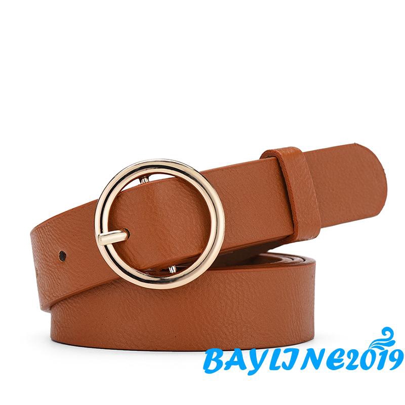 Thắt lưng da khóa vuông thời trang cho nữ