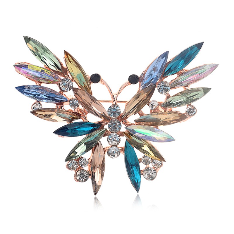 Ghim Cài Áo Hình Bướm Đính Đá Nhân Tạo Thời Trang