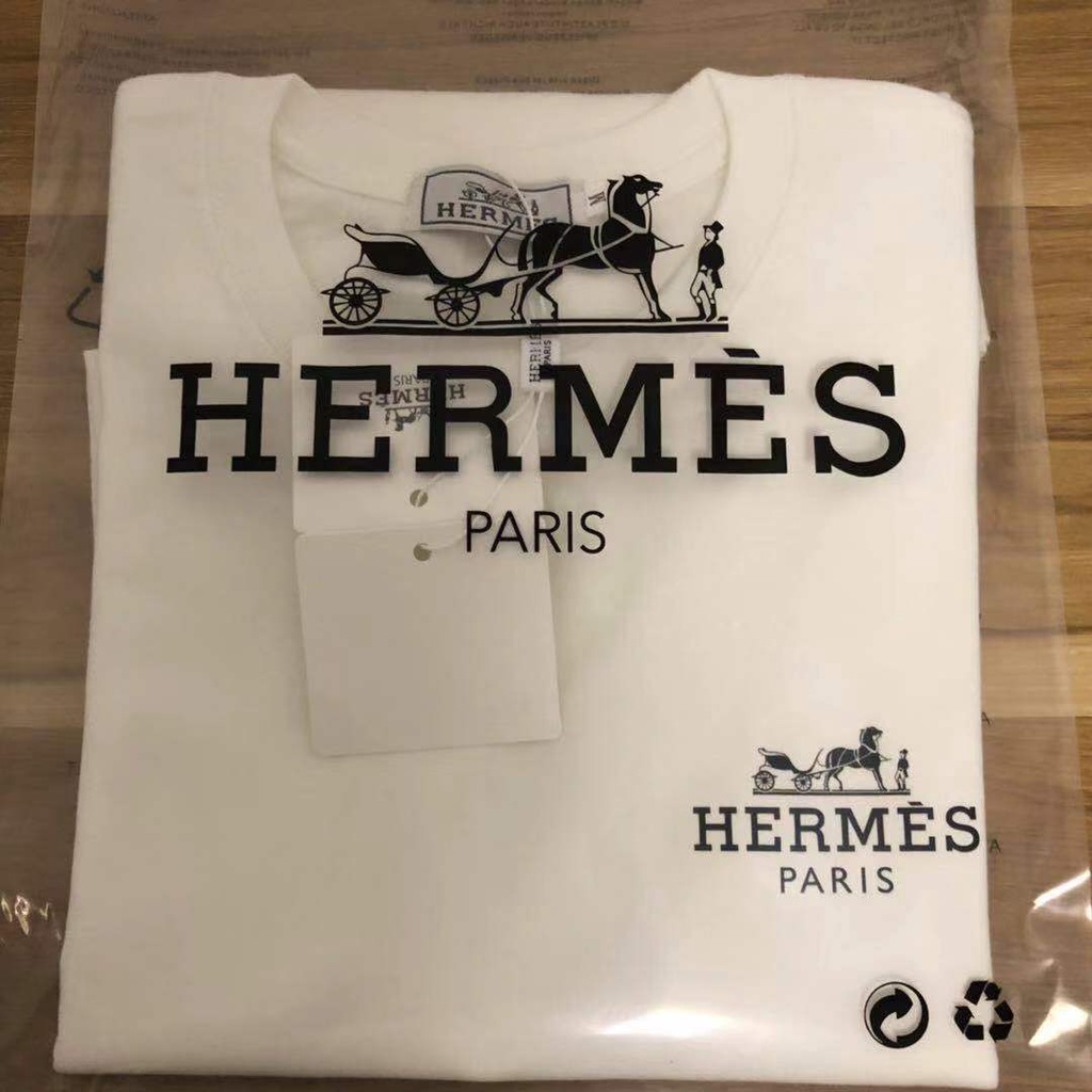 Áo Thun Unisex Ngực Họa Tiết Đơn Giản Chất Lượng Cao HERM1 Phong Cách Âu Mỹ