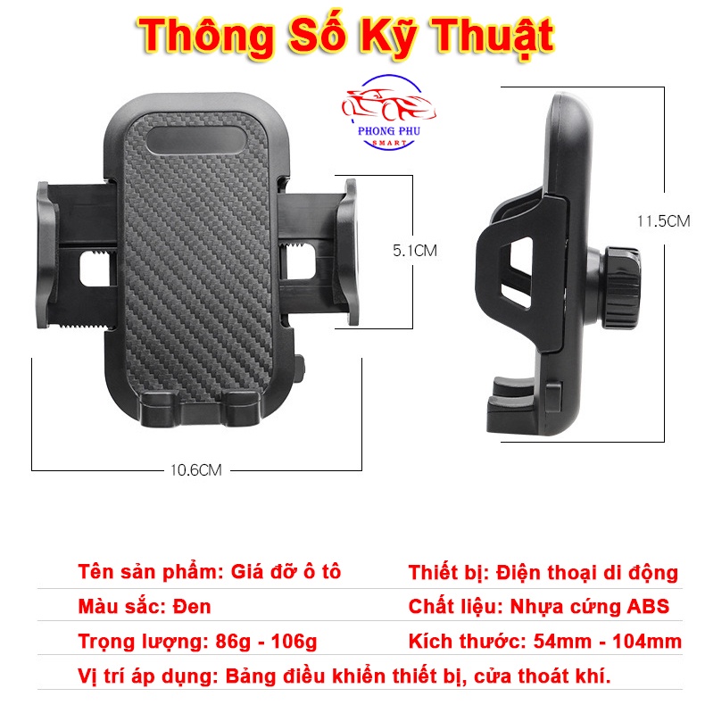 Giá Đỡ Điện Thoại Ô Tô Gắn Trên Taplo, Kính Chắn Gió Giúp Kẹp Giữ Điện Thoại Cực Kì Chắc Chắn Có Thể Xoay 360độ Tiện Lợi | BigBuy360 - bigbuy360.vn