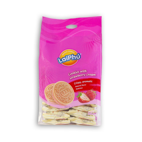 Bánh French Cookies Lai Phú Vị Dâu 350g