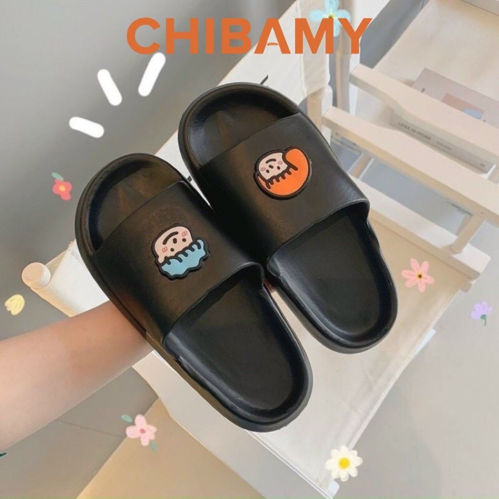 Dép bánh mì Trà Sữa chống trơn CHIBAMY siêu cute mới 2022