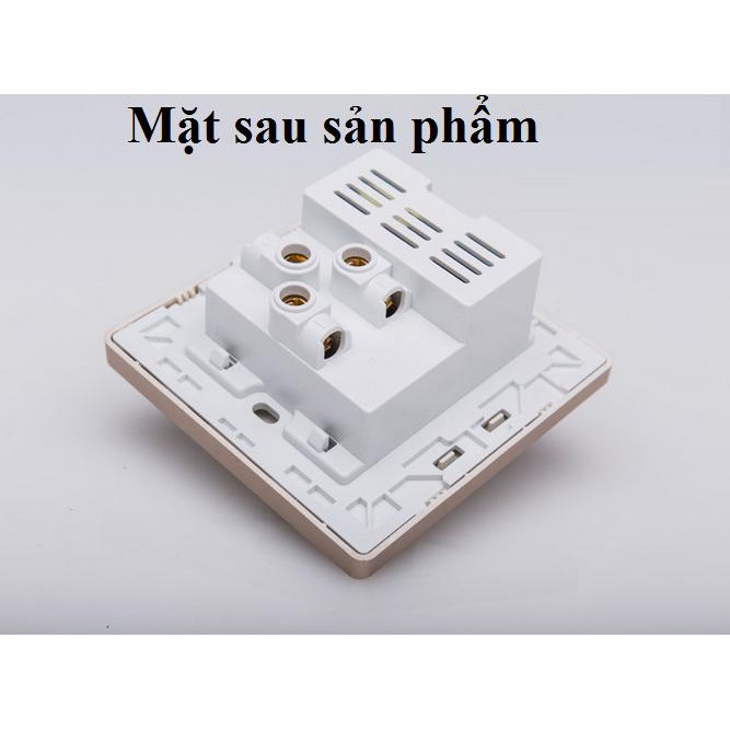 Ổ cắm điện đa năng âm tường 220V tích hợp 2 cổng USB 5V/2.1A sạc điện thoại máy tính bảng có nút nguồn bất tắt bảo vệ