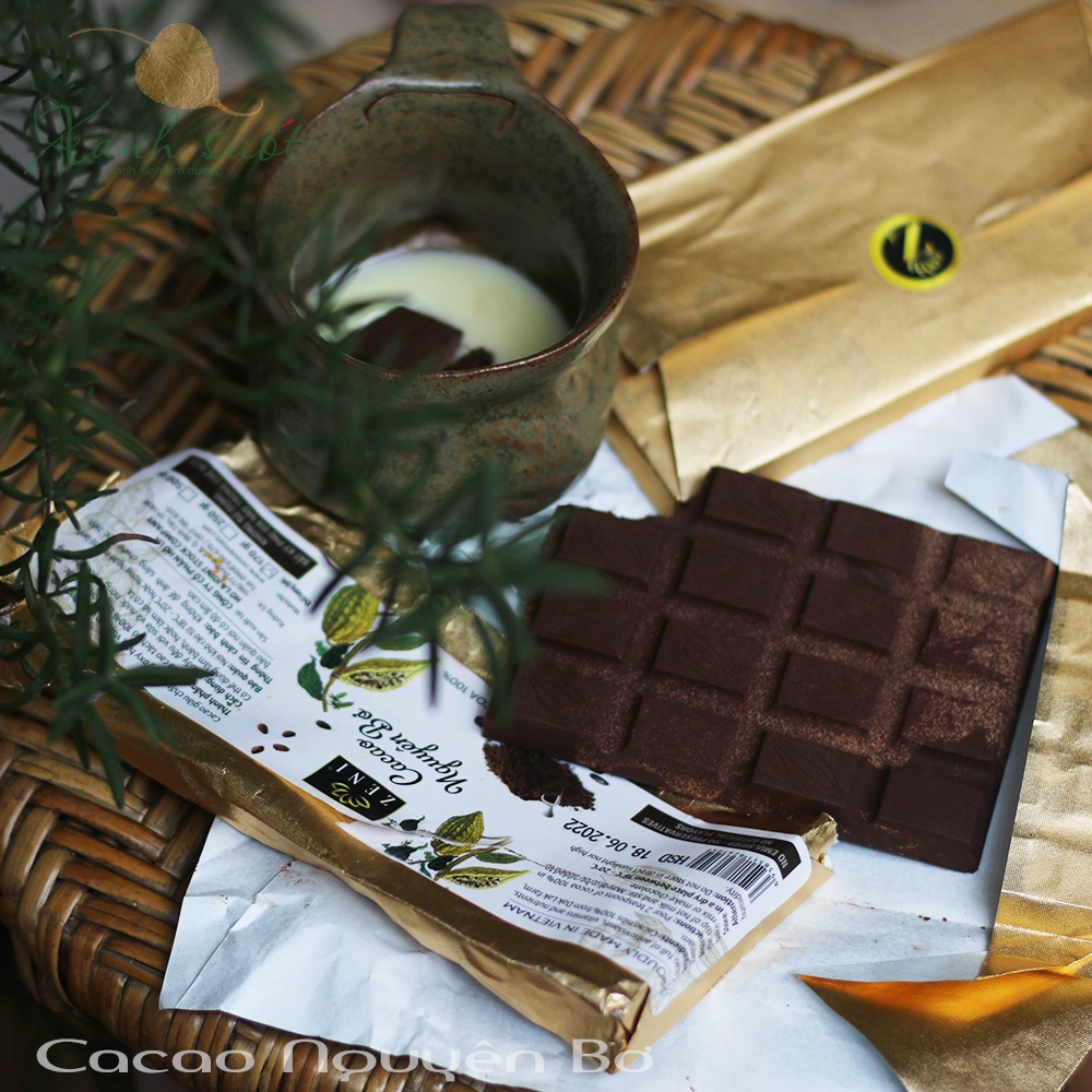 [Zeni Chocolate] Cacao Nguyên Bơ Thanh 170G- Béo Ngậy và Giàu Dinh Dưỡng- Full Of Antioxidiants Cacao Powder [Xanh Suốt]