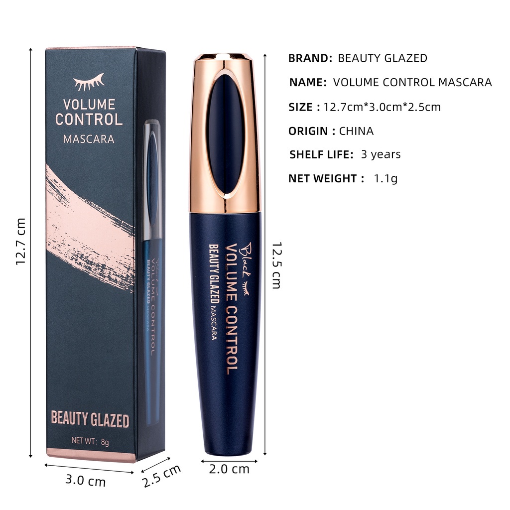 Mascara Màu Đen Kháng Nước Chuốt Mi Cong Vút Và Dày Hơn Beauty GLAZED | BigBuy360 - bigbuy360.vn