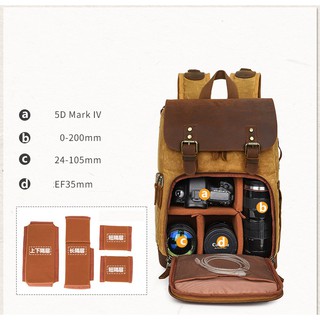 Balo máy ảnh canvas cao cấp canvas Batik BK86