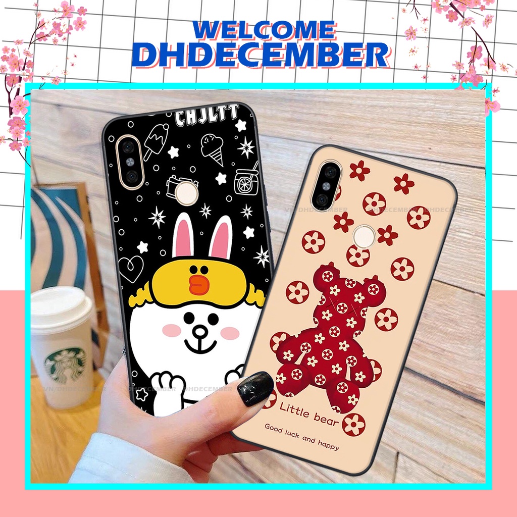 Ốp lưng Xiaomi REDMI NOTE 5 / NOTE 6 / NOTE 5 PRO / NOTE 6 PRO in hình gấu K@ws, gấu nâu, dor@emon RẺ- ĐẸP- BỀN