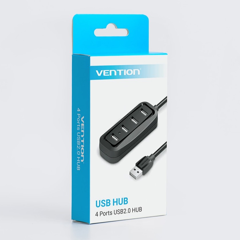 Vention Bộ Chia 4 Cổng usb 2.0 Kèm Đèn led Cho macbook pro pc