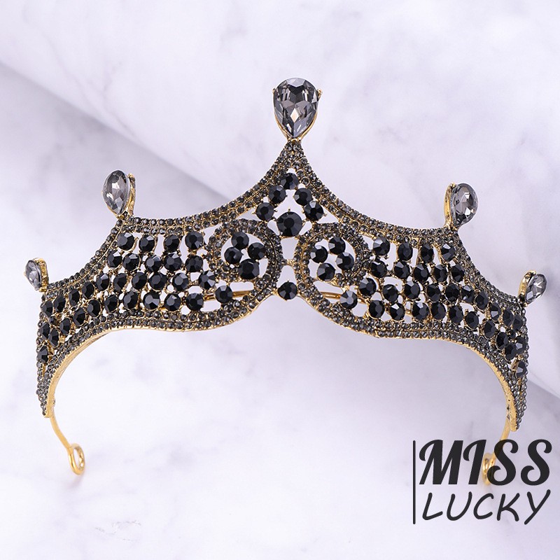 Vương miện cài tóc đính đá phong cách cổ điển cho cô dâu