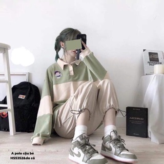 Áo cổ bẻ thêu cậu bé -HS