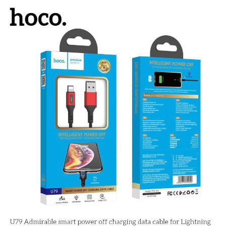 ⚡NowShip⚡ Cáp Sạc Nhanh Tự Ngắt Khi Pin Đầy  Dây Sạc Hoco U79 3A 18W Lightning Type C Cho IPhone IPad Android