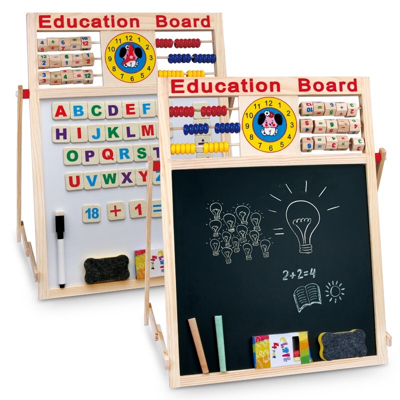 BẢNG GỖ ĐA NĂNG 2 MẶT CHO BÉ- BẢNG EDU