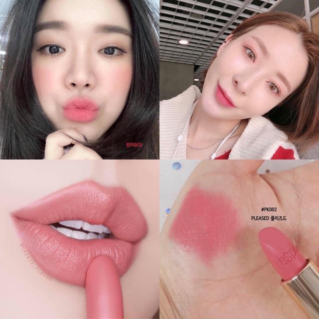 Son Espoir Nowear Lipstick Gentle Matte PK002 Pleased - Hồng San Hô