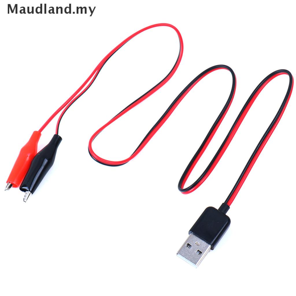 1 dây cáp kẹp cá sấu chuyển đổi nguồn USB