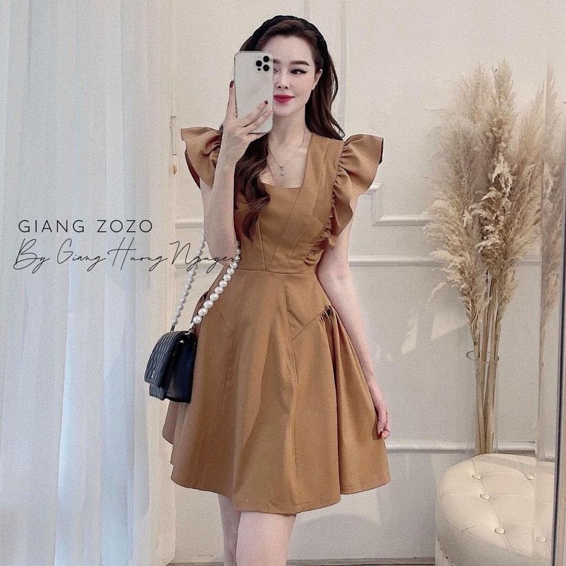 [Mẫu Mới] Váy Xòe Tay Cánh Tiên Chạy Bèo Vai Chất Thô Đũi Mềm Mát, Đầm Nữ Đẹp Cao Cấp Khóa Lưng Siêu Xinh | BigBuy360 - bigbuy360.vn