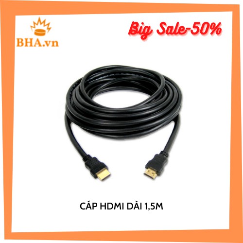 Dây Cáp tín hiệu HDMI dài 1,5m tròn (dẹt)