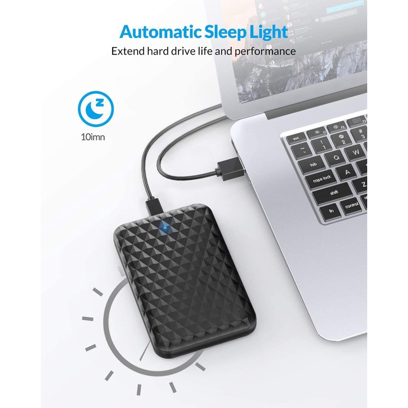 Hộp Đựng ổ Cứng ORICO - Box Ổ Cứng SSD &amp; HDD 2.5&quot; SATA 3 USB 3.0 Type C - ORICO 2520C3