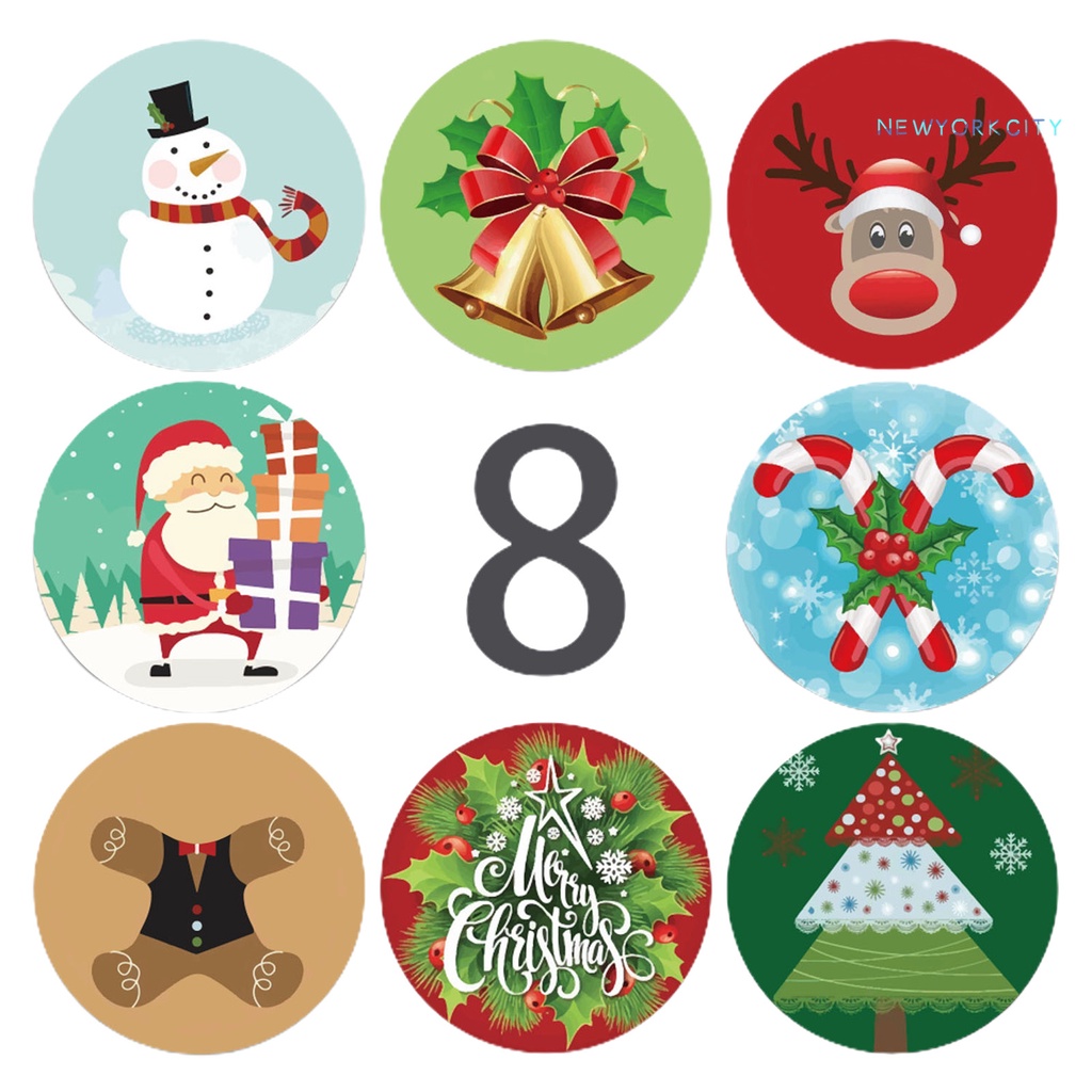 Cuộn 500 Nhãn Dán Giấy Kraft Màu Sắc Tươi Sáng Dùng Trang Trí Sổ Tay DIY