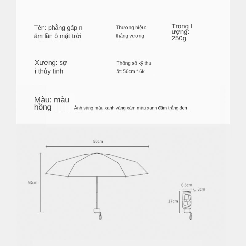 Ô che mưa gấp, dù giảm giá 50%, dành cho nữ nhỏ chống nắng và tia cực tím bỏ túi